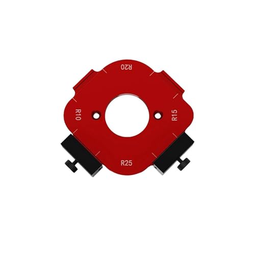 Runde Eckradius-Schablone, Eckradius-Routing-Vorlage, 4-in-1 Bogenwinkel-Positionierungsschablone R10 R15 R20 R25 R30 R35 R40 R50 für Holzbearbeitung DIY von MUMQAQ