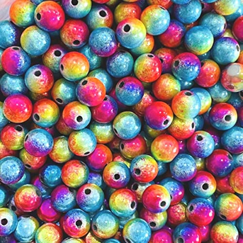 Reflektierende Perlen, 3D-Perlen, 4–30 mm, Stickerei, Acrylperlen für Schmuckherstellung, hübsch unter Licht, bunt, 2,8 mm, 200 Stück von MUNACRAFT