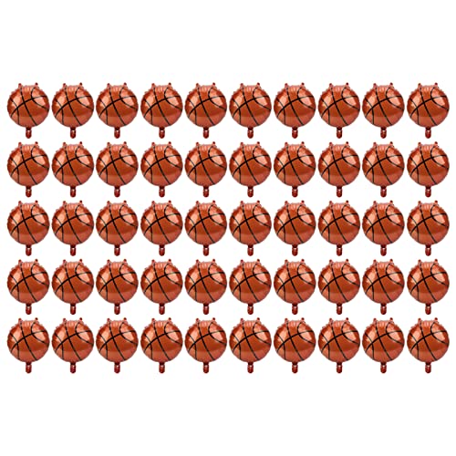 50pcs Basketball Foil Balloons, Basketball Party Balloons, Basketball Birthday Balloon for Ensuring Long Lasting Party Decorations von MUNEFE