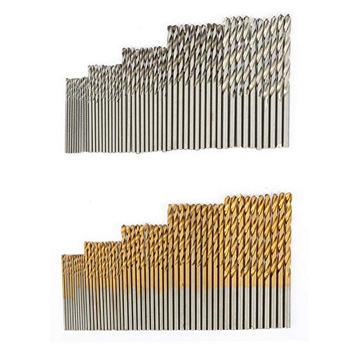 MUNEFE 100pcs Bohrbits Set, Hochgeschwindigkeits -Stahl -Twist -Bohrer, Hex Shank Bohrbit Set für Holz, Metall, Stahl, Kunststoff, Aluminiumlegierung von MUNEFE