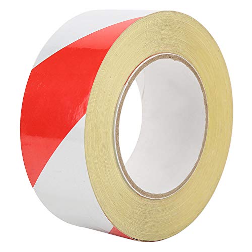 MUNEFE Sicherheitsband, Warnband-Kleber, rot-weißes reflektierendes Sicherheits-PVC-Band 50 mm x 46 m für Warnband von MUNEFE