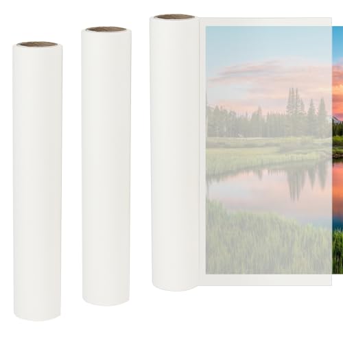 MUNGHOK 3 Stück 20m x 30cm Transparentpapier Rolle, Skizzenrolle 24 g/m² Seidenpapier Pauspapier Malpapier Rolle, Schnittmusterpapier Architektenpapier Rolle für Zeichnen Skizzieren Verpacken von MUNGHOK