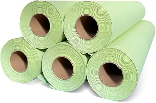 Ärztekrepp 1-lagig (59 cm x 70 m) 5 Papierrollen Grüne Farbe | Liegenabdeckung – Ärztekrepp von MUNTRADE