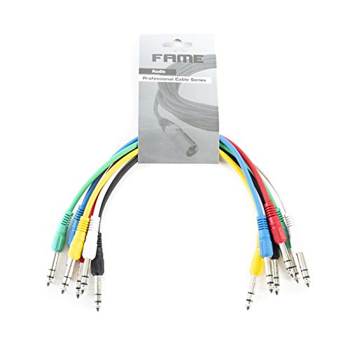 MUSIC STORE 30 cm Patchkabel stereo 6-er Pack von MUSIC STORE