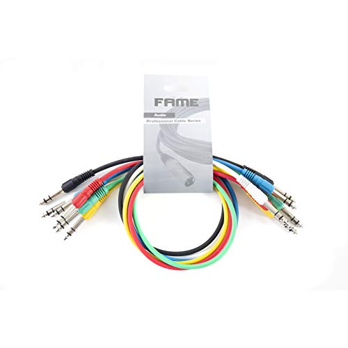 MUSIC STORE 60 cm Patchkabel stereo 6-er Pack von MUSIC STORE