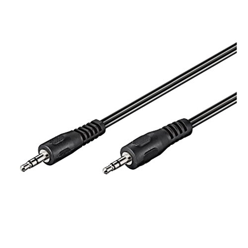 MUSIC STORE Miniklinkenkabel 2,5m, Stereo Patchkabel, 3,5mm Miniklinke, 100% Kupfer Innenleiter, Basic Standard, Schwarz, Ideal für Audioübertragung von MUSIC STORE