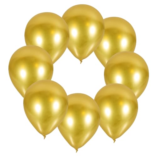 50 Stück Ballon Aus Metall Ballonbogen-kit Hochzeits-brautballons Elektrischer Ballon Bunte Partyballons Herz Luftballons Metallische Luftballons Heliumballons Golden Emulsion MUSISALY von MUSISALY