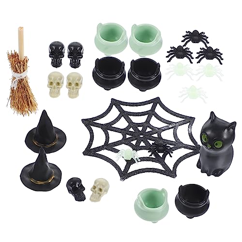 MUSISALY 1 Satz Halloween-Wohndekoration Mini- -Spielzeug Halloween-Miniaturdorf halloween figuren halloween-figuren Feenfiguren Hexenhut-Miniaturen Halloween-Miniaturen aus Kunststoff von MUSISALY