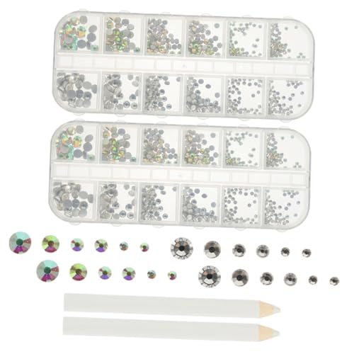 MUSISALY 1 Satz Nagelbohrer Klare Strasssteine Nagelkristalle Strasssteine ​​zum Basteln Strasssteine ​​fürs Gesicht Nagelanhänger Für Strasssteine Nagel Strass Nagel-flatback-anhänger Glas von MUSISALY