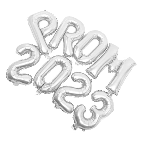 MUSISALY 1 Satz Partyballons Für Absolventen Ballons Zum Abschlussball 2023 Alles Zum Geburtstag-banner Silberne Buchstabenballons Abschlussball Zeichen Silver Aluminiumfolie von MUSISALY