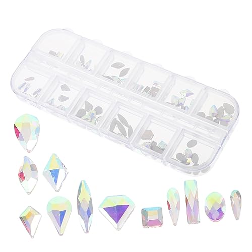 MUSISALY 1 Schachtel Diamant-nagelkunst-set Zum Selbermachen Nagelkunst-anhänger Nagel Charms Diy-nagelanhänger Für Mädchen Nagel Strass Dekor Nagelkunstverschönerung Nageldekore Metall von MUSISALY