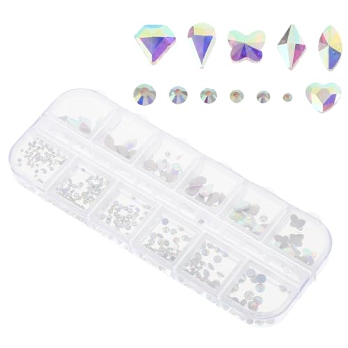 MUSISALY 1 Schachtel Diamant-nagelkunst-set Zum Selbermachen Nailart-juwelen Nageldekore Nagelkunst Glänzt Strasssteine ​​für Nägel Diy Liefert Diy-anhänger Für Nägel Nagel Charms Metall von MUSISALY