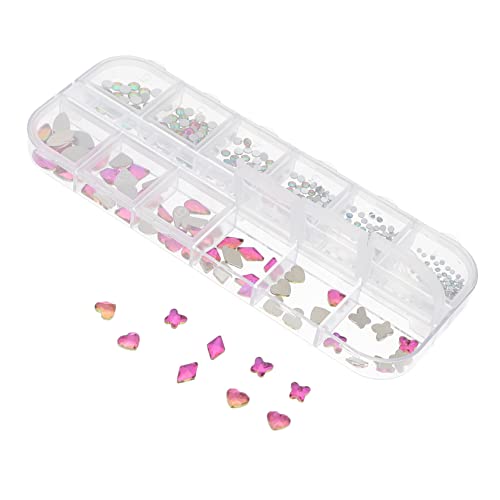 MUSISALY 1 Schachtel Nail-Art-Zubehör Nagel Zubehör mehrfarbige Strasssteine Nagelaufkleber nagelsteine gelnägel strasssteine für nägel Nagel Diamanten DIY zubehör für nagel Harz Violett von MUSISALY