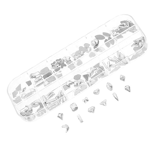 MUSISALY 1 Schachtel Strassanhänger Zum Basteln Nageldiamantendekore Edelsteine ​​zum Basteln Strass-dekore Kristalle Zum Basteln Nageldiamanten, Strasssteine Diamant Für Nägel Glas Silver von MUSISALY