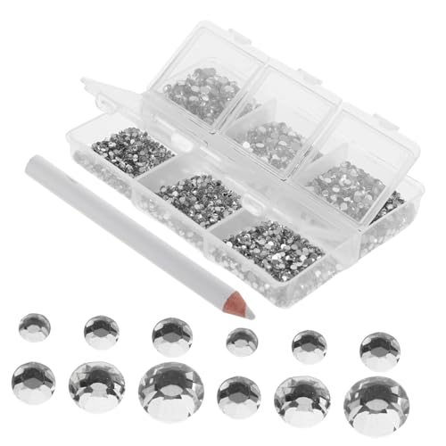 MUSISALY 1 Set Strass Nageledelsteine ​​Mit Stift Flache Rückseite 3D Strasssteine ​​Für Nägel Mini Nagel Strasssteine Glitzernde Nagelkristalle Nageldekorationen Für Nail Art Charms von MUSISALY