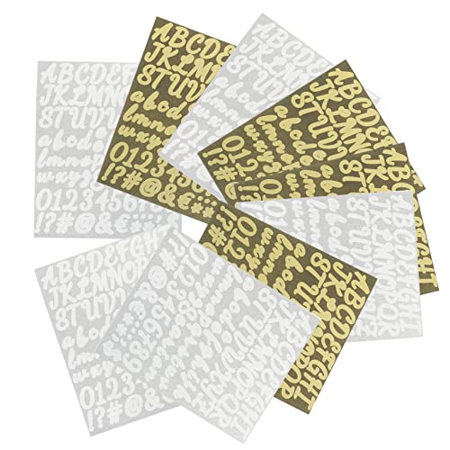 MUSISALY 10 Blätter -Buchstaben-Aufkleber Aufkleber mit Zahlen Zeichen-Nummern-Aufkleber Tür Brief Vinyl Sticker Vinyl Aufkleber Zahlenaufkleber für Scrapbook Alphabet-Zahlenaufkleber von MUSISALY