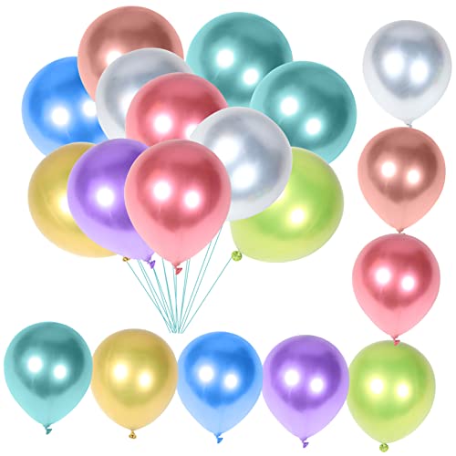 MUSISALY 100 Stück Ballon Geburtstagsparty Layout Requisiten Bunte Ornamente Partydekorationen Partyzubehör Geburtstagsversorgung Emulsion von MUSISALY