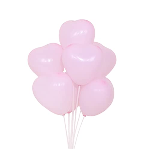 MUSISALY 100 Stück Latex Herzballons Rosa Romantische Deko Luftballons Für Hochzeit Valentinstag Und Besondere Anlässe Ideal Hintergrund Und Ornament Für Feiern von MUSISALY