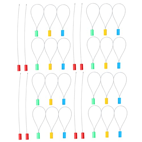 MUSISALY 100St Plombe aus Stahldraht zinkleimverband Sackversiegelung manipulationssichere Krawatte Kabeldichtungsetiketten Draht-Tags selbstsichernde Kabeldichtung Zinklegierung von MUSISALY