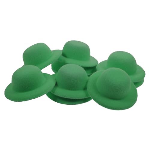 MUSISALY 10St Mini-Strohhut Kappe Mini-Fedora Miniatur-Puppenhut Kleiner Hut Mini-Dinge Mini-Haushut-Foto-Requisite exquisites Hutdekor Mini- -Webhut-Ornament kleine Hüte Flanell Green von MUSISALY