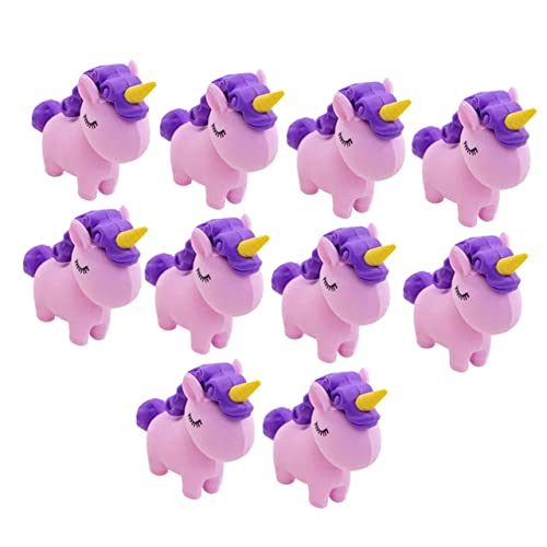 MUSISALY 10St Radiergummi erste schultag erasers for kinder rätsel Spielzeug für Kinder Tiere für Kinder große Kinderpreise Minispielzeug für Mädchen 3D-Radierer Einhorn Schulmaterial von MUSISALY