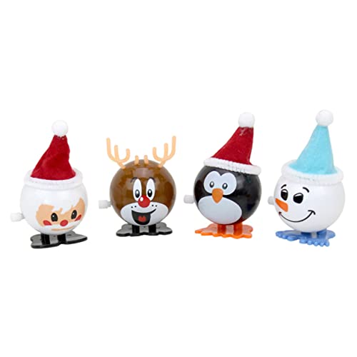 MUSISALY 12er Set Weihnachts Wind up Santa Claus Schneemann & Rentier Bunte Weihnachtsfiguren Für Festliche Dekoration Und Spielspaß Ideal Für Und Als Weihnachtsgeschenk von MUSISALY