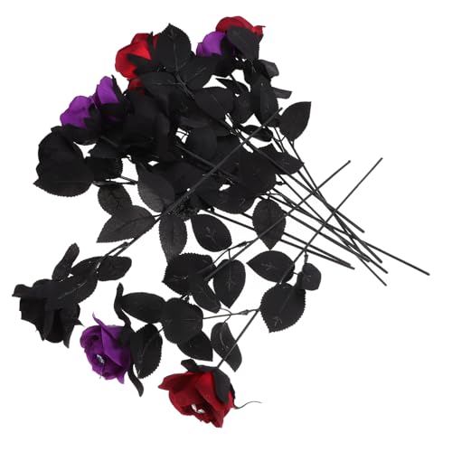 MUSISALY 12st Künstliche Rose Mit Augäpfeln Künstliche Halloween-Blumen Halloween-blumendekor Blumen Künstlich Halloween-küchendekoration Halloween-blumenstrauß Halloween-dekor Seidenblumen von MUSISALY