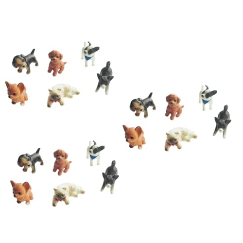 MUSISALY 18 Stk Mini-Katze-Hund-Statue Kätzchen Spielzeug Tierspielzeug für Kinder kleines katzenhundespielzeug kinderspielzeug kinder spielzeug Tierfiguren Mini-Katze-Hund-Ornament von MUSISALY