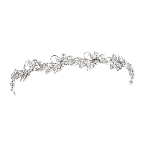 MUSISALY 1Stk strass stirnband krone Haargummis für Frauen Haarschmuck für den Abschlussball wedding hair accessories brauthaatschmuck elegante hochzeitskrone Wunderschöne Brautkrone Silver von MUSISALY