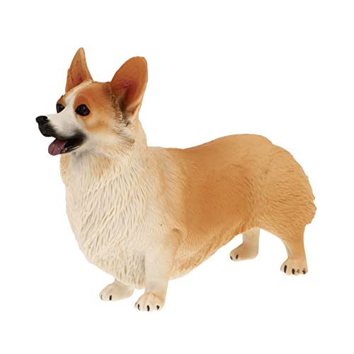 MUSISALY 1stk Corgi-Modell Spielzeug-Corgi-Hund Lehrmittel Für Tiere Corgie Schwarze Corgi-Figur Ornament Corgi-kuchendekorationen Welch-Corgi-Figur Plüsch Corgi-hundefigur-Spielzeug Auto von MUSISALY