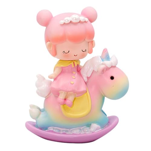 MUSISALY 1stk Einhorn-prinzessin Errötendes Dekor Kuchenverzierung Bling Dekor Hochzeitsdekoration Kuchen Einhorn Dekoration Kuchendekorationen Desktop-dekoration Cupcake-dekorationen Harz von MUSISALY