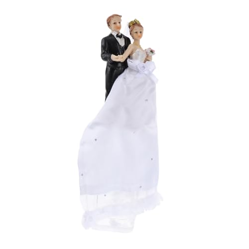 MUSISALY 1stk Hochzeitscharakter Dekoration Paar Figur Cupcake Topper Hochzeitsfeier-dekoration Hochzeits-topper Hochzeitstortenfiguren Valentinstag Ornament Hochzeitspaarfiguren Gemütlich von MUSISALY