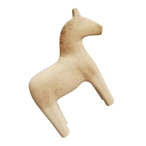 MUSISALY 1stk Pferdeschmuck Aus Holz Tierfiguren Unbemaltes Tischtierdekoration Unbemalte Pferdefigur Stehendes Tierdekor Vintage-schmuck Tiere Tischtierfigur Chevaux T Aus Holz von MUSISALY