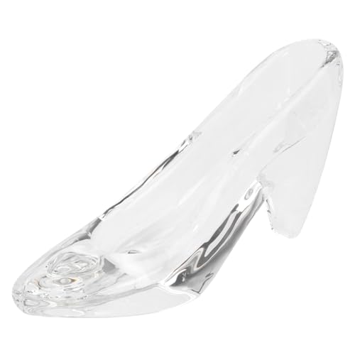 MUSISALY Dekorative Mini Hochzeits Schuhfigur Glänzendes High Heel Schuh Ornament Für Desktop Dekoration Herz Design Transparentes Für Hochzeit von MUSISALY