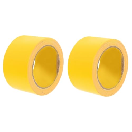 MUSISALY 2 Rollen Wasserdichtes Gewebeband selbstklebendes Teppichband Klebeband farbig Deckband dichtungsbänder packing tape Paket für den täglichen Gebrauch Wohnaccessoires Papier Yellow von MUSISALY