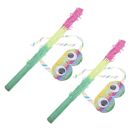 MUSISALY 2 Sätze Piñata Partyzubehör für Mädchengeburtstage Kinderspielzeug Kinderbrille halloween party spiele spielzeug für kinder mehrfarbige Pinata-Sticks Lustiges Spielspielzeug Papier von MUSISALY