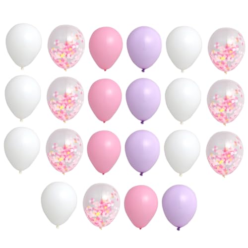 MUSISALY 2 Sätze à 22 Stück Ballonkucheneinsatz Cupcake-ballon-topper Ballon-kuchenspießer Kuchendekoration Mini-konfetti-ballons Kuchen Topper Hochzeitsballons Hochzeits-cupcake-topper von MUSISALY