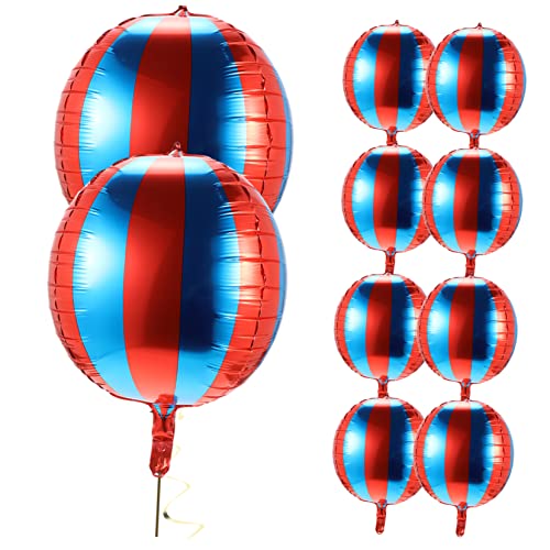 MUSISALY 20 Stk Runder Ballon Aus Aluminiumfolie Zubehör Für Karnevalsgeburtstage Folienballons Blaue Luftballons Partyballons Dekorationen Für Karnevals-mottopartys Aluminiumballons von MUSISALY