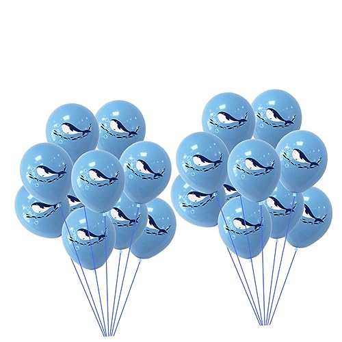 MUSISALY 20 Stück Ballon Hai Motto Party Ornamente Mariposas Dekorationen Für Babypartys Party Marine Party Wal Party Party Dekoration Emulsion Blau von MUSISALY