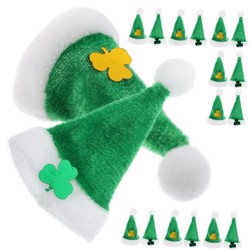 MUSISALY 20st Mini-pom-pom-mütze Kleider Weihnachtsmütze Partyzubehör Zum St. Patrick's Day Kleiner Puppenhut Miniaturhüte Patricks Day Dekorationen Miniatur-puppenhut Mini-Hut Plüsch von MUSISALY