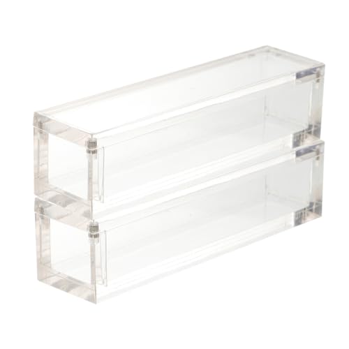 MUSISALY 2Er-Box für Würfel Etui DND-Würfelbehälter Modell Vitrine LED Transparente Acrylbox mit Magnetverschluss Würfel-Organizer Würfelbehälter aus Acryl von MUSISALY