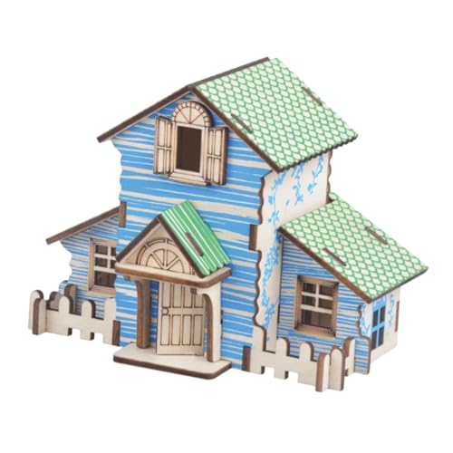 MUSISALY 2St 3D-Rätsel Puzzle für Kinder Kinderpuzzle Miniaturbausatz holzhaus holzbausatz blockbohlenhaus Holzdekoration puzzletisch DIY Holzornament hölzernes DIY-Hausmodell Bambus von MUSISALY