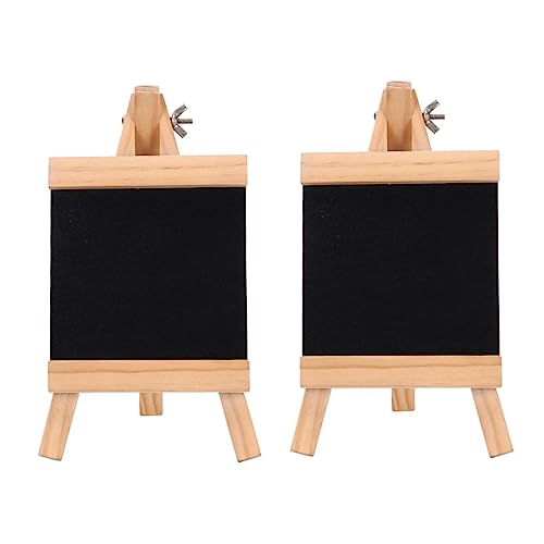 MUSISALY 2St Tafel zeichenpad kinder write board Bäckerei Dekoration Tischdekoration tischplatte Whiteboard-Staffelei Message Board Desktop-Nachrichtenbrett Nachricht Zubehör Holz Black von MUSISALY