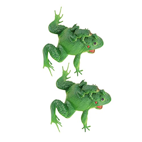 MUSISALY 2st Froschspielzeug Für Und Kind Miniaturen Tierspielzeug Miniaturfigur Grünes Spielzeug Mini-spielzeug Desktop-spielzeug Action-figuren-spielzeug Kinderspielzeug Green Pvc von MUSISALY