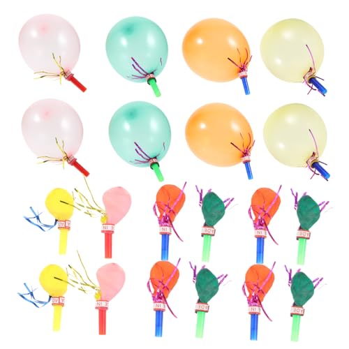 MUSISALY 300 Stk Krachmacher Ballon Spielzeug Partypfeifen Metallische Luftballons Musikalische Ausbrüche Kinder Blowouts von MUSISALY