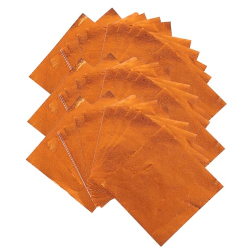 MUSISALY 300St Schokoladenverpackungen Nougat-Geschenkpapier Nougat-Bonbonpapier Bonbonpapier aus Zinnfolie verpackungsmaterial paketpapier Papierverpackung Geschenkpapiere Kekstüten Orange von MUSISALY