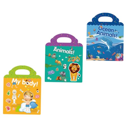 MUSISALY 3St Aufkleber Schultasche kinderspielzeug Kinder Spielzeug stickern lustige Aufkleber Cartoon Aufkleber Kinder Sticker spielsachen Kinder Papier Aufkleber Kinder DIY Aufkleber von MUSISALY