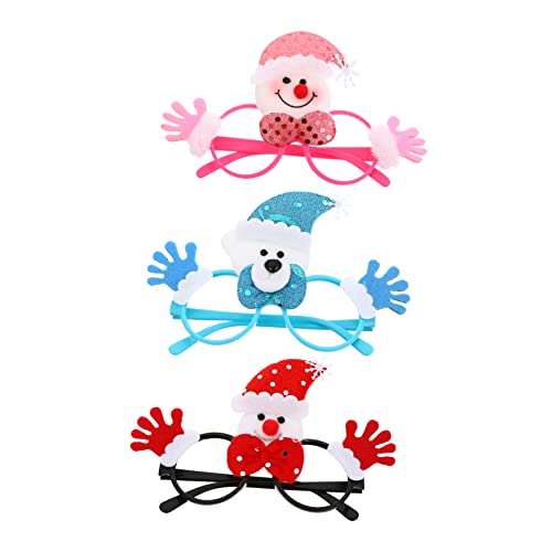 MUSISALY 3st Weihnachtsbrille Cartoon Brillengestell Weihnachtsbaum-sonnenbrille Kindergeschenke 2021 Brillen Gläser Für Die Weihnachtsfeier Lustige Brille Kunststoffe Und Vliesstoffe von MUSISALY