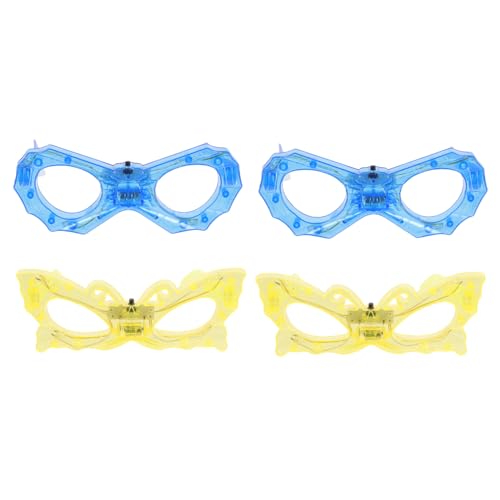 MUSISALY 4 Stück 2023 Brille Scherzbrille Leuchtstäbe Für Kinder Leuchtende Gläser 2023 Partybrille Silvester-party-sonnenbrille Neujahrsparty-brille Partybrille Prop Maskenbrille Plastik von MUSISALY