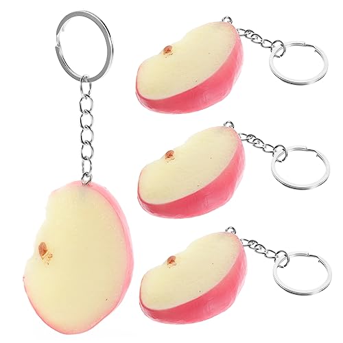 MUSISALY 4 Stück Kiwischeiben Praktischer Schlüsselanhänger falsches Obst Herstellung Obst-Schlüsselanhänger Kette charms anhänger deko Schlüsselanhänger aus Metall hängende Verzierung PVC von MUSISALY